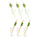 10X Cactus paper DIY straw Summer Party Decor Hawaiian Party green O9G5