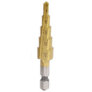 1/4-inch Hex Shank 3-12 4-20 4-12mm Titanium Coated Step Drill Bit Set