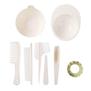 8pcs/Set Plastic Hair Color Mixing Stirring Bowls Comb Rod Dye Styling Tool