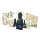 Modern Canvas Wall Art of Seat Buddha for your Living Room -5 Panel Size S