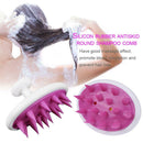 Silicone Head Hair Washing Round Comb Scalp Massage Antiskid Hairbrush