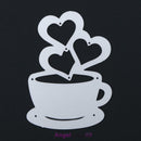 Love Heart Coffee DIY Metal Scrapbook Craft Embroidery Cutting Die