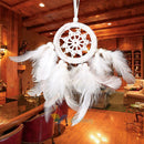 New Cute White Angel Feather Dream Catcher Feather Bead Hanging Decor Ornament A