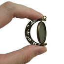 30pcs/set Moon Rotation Double Sided  Round Pendant Trays Glass Cabochon BaseJ,a