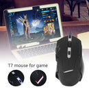 Adjustable 2400DPI Wired Optical Gamer Mice Gaming Mouse with LED for PC