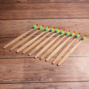 10PCS Delicate Whitening Rainbow Wood Toothbrush Bamboo Fibre Wooden Handle ME