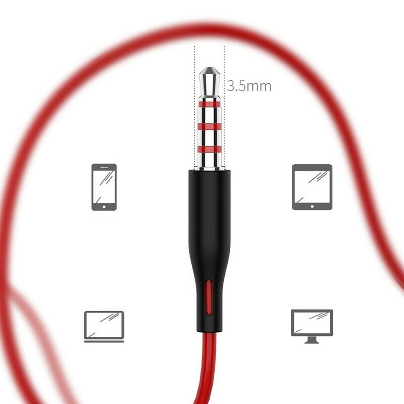 3.5mm Wired Earphone with Mic In-Ear Earbuds Universal Earphones with MicropL4X3