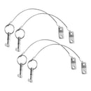 4pcs Anti-Lost Quick Release Pin & Lanyard for Boat Deck Hinge/Jaw Slide Clamp