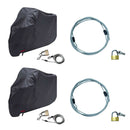 2x70cm Car Cover Cable & Lock Steel  Anti-Theft Copper Lock for Motocycle Bike