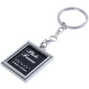 Metal Photo Frame Keychains Key Ring Gift,Rectangular shape