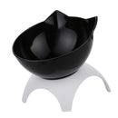 Single Elevated Bowls Raised Container w Elevated Stand For Cats & Dog Black