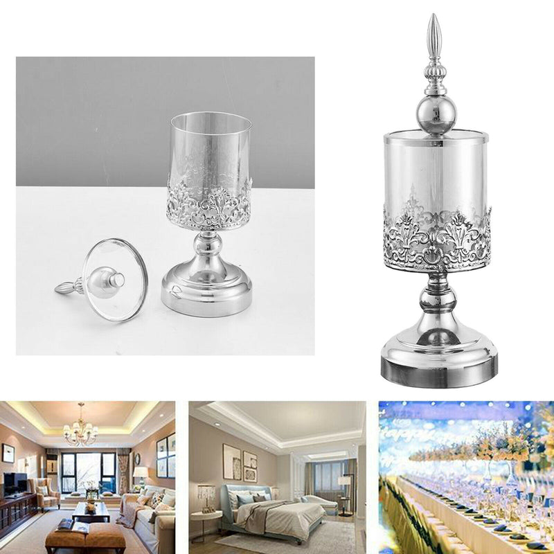 Luxury Candlestick Pillar Candle Holder Metal Wedding Dinner Home Decoration
