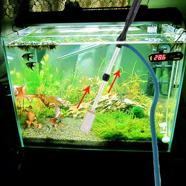 Aquarium Battery Syphon Operated Fish Tank Vacuum Gravel Water Filter Clean