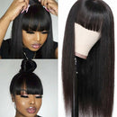 Long Straight Black Party With Bangs Styling Women Wig Synthetic Salon Fashion