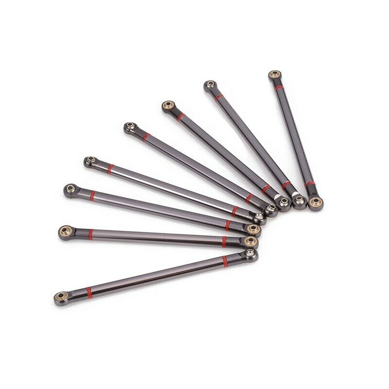 8Pcs Wheelbase Link Rod Aluminum Alloy Link Rod 313Mm for 1/10 Rc Car Crawl T4Z5