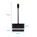 Type-C To HDMI VGA 3.5mm Audio Adapter 3 in 1 USB-C Converter Cable for Macbook