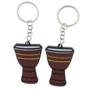 Fashion Music Keyring Djembe Keychain Purse Bag Pendant Car Hanging Decor