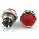 Normal Open Momentary Push Button Switch, 3 Piece, AC 125V, 3 Amp SPST, Red J5N2