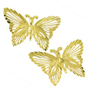 6Pcs Large Golden Filigree Butterfly Pendant Jewelry Making DIY Findings