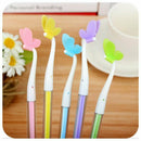 Pack of 12 Pcs 0.38 mm Cute Cool Silicone Butterfly Decor Gel Ink Pen Offic K5Z8