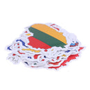 50Pcs National flags stickers DIY scrapbook suitcase laptop country map stickME