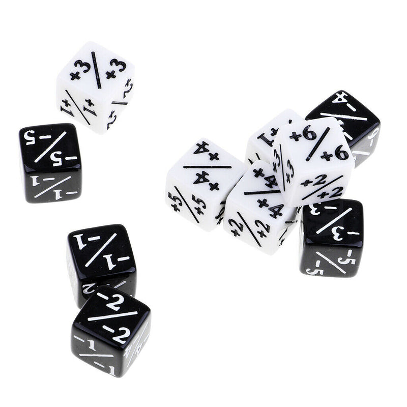 Acrylic 16mm Dice Family Set White and Black for TRPG Cup Role Play Game