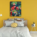 Painting By Numbers Kit DIY Parrot Flower Hand Paint Canvas Oil Art Picture A