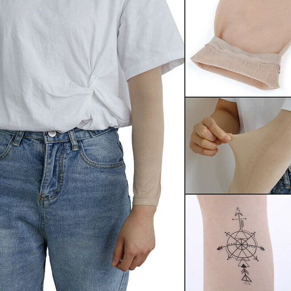 1Pcs Skin Forearm Tattoo Cover Up Compression Sleeves Band Concealer Support Kw
