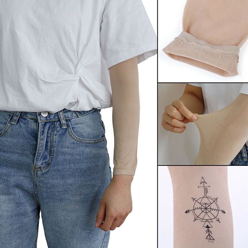 1Pcs Skin Forearm Tattoo Cover Up Compression Sleeves Band Concealer Support Kw