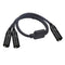 3Pin XLR Male Jack To Dual 2 Male Plug Y Splitter Adaptor Audio Cable Black