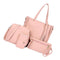 2Pcs Four Set Leather Handbag Cross Body Shoulder Card Tote Bag for Ladies