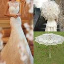 White Lace Cotton Embroidery Wedding Umbrella Bridal Parasol Photo Prop BPO