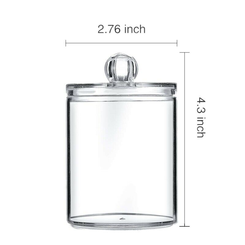 Dispenser Apothecary Jars Bathroom Holder Storage Canister Clear Plastic Ac U9O1
