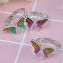 Mood ring band color changing by temperature ajustable child size Gw