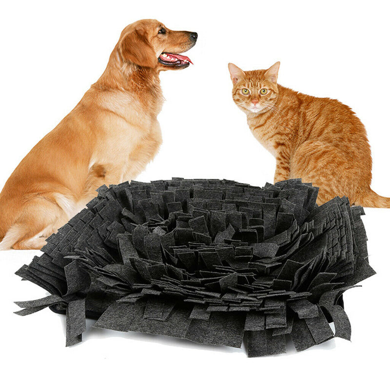 Dog Snuffle Mat Bed Blanket Training Mats Pet Activity Chewing Toys, Grey