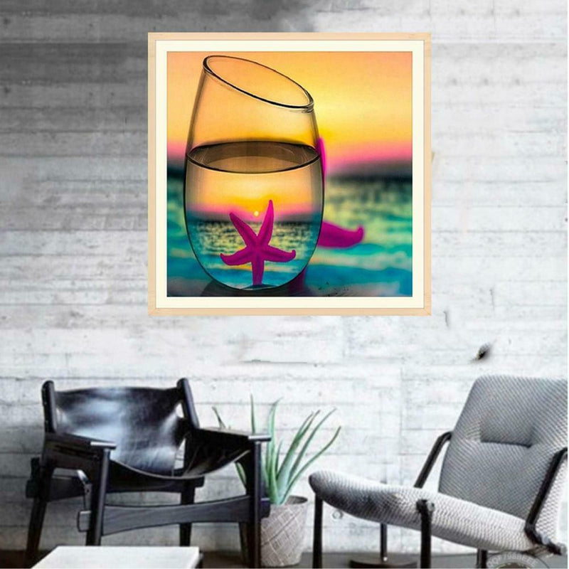 5D DIY Full Drill Diamond Painting Cup Cross Stitch Embroidery Mosaic Kit