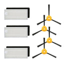 Vacuum Cleaner Foam Filters Side Brush Kits For Ecovacs Deebot N79 N79S Rob C8M1
