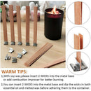 50 Set Wooden Candle Wicks Cores Sustainer Clip Soap Making DIY Craft for Party