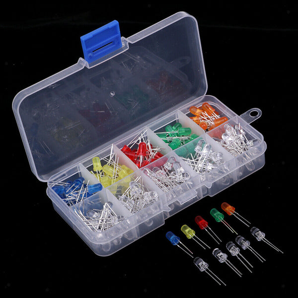 5mm LED Lights Emitting Diodes Assortment Set Kit for  400-Pack