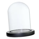 Glass Dome with Wood Base for Home Wedding Centerpiece Display Decor_Black B