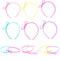 6x Child Stretchy Plastic Headband Candy Color BowknotTiara Hair Hoop Pa g Nw