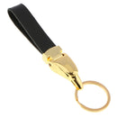 Men Leather Key Chain Ring Holder Keyfob Car Keyring Keychain Golden+Black