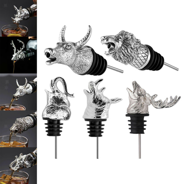 5pcs Alloy Wine Pourer, Aerator and Decanter Perfect Pour Spout for Red, White
