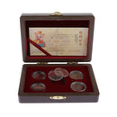 Wooden Coin Display Case Storage Box For 5 Coins of 27mm, with Coin Gaskets