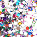 2000x Crystal Flat Back Rhinestones Assorted Size Nail Art Craft Decoration