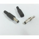 30pcs 2.1x5.5mm Male Barrel DC Power Plug Socket Jack Connector Black VQX