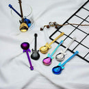 Guitar Coffee Teaspoons, 7pcs Colorful Stainless Steel Musical Coffee Spoon P8F1