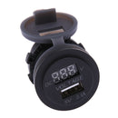 12V USB Car Mobile Phone Charger Car LED Display Voltmeter Two In One A