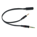 Computer Headphone Splitter, 3.5mm Female to 2 Double 3.5mm Male Headphones