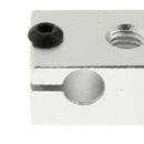 Aluminum Heating Block For MK7 MK8 Thermocouple 3mm Mounting Holes
